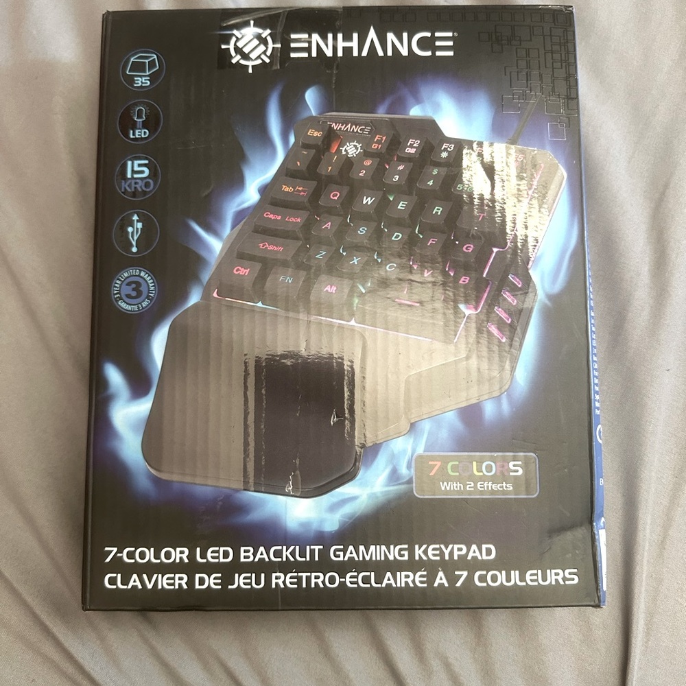 ENHANCE GAMING KEYPAD 7-COLOR LED BACKLIT